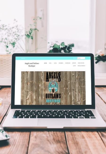ANGELS AND OUTLAWS BOUTIQUE WEBSITE DESIGN